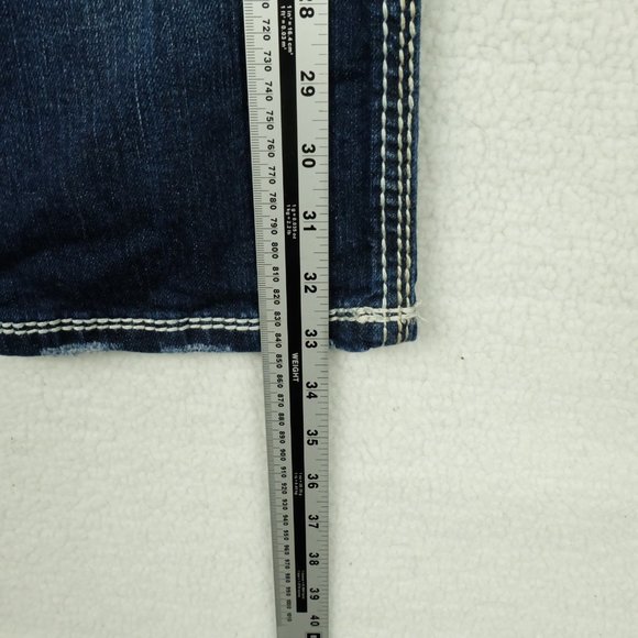Size 27 Silver Suki Womens Blue Jeans Distressed Bootcut Stone Wash - Picture 10 of 14